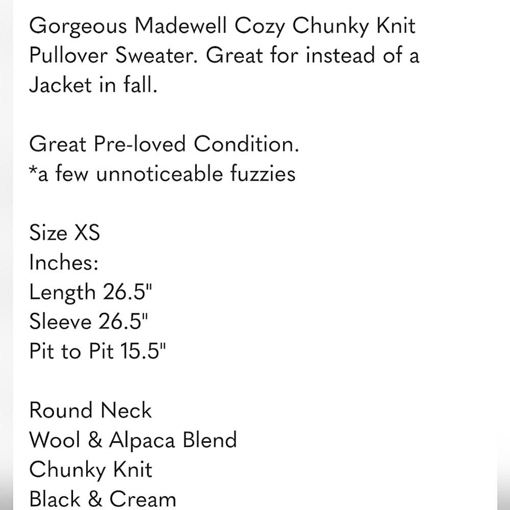Madewell Smoky Free People Style Chunky Knit Sweater. XS. - Picture 8 of 14